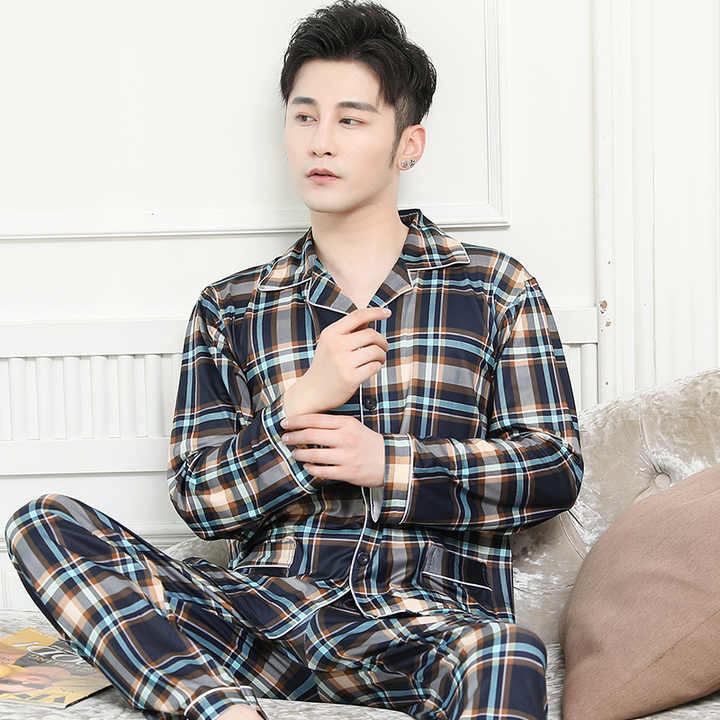 High quality autumn men's milk pajamas sleepwear 