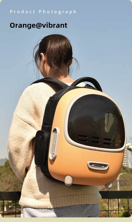 Modern Portable Brown Pet Walking Bag Breathable 