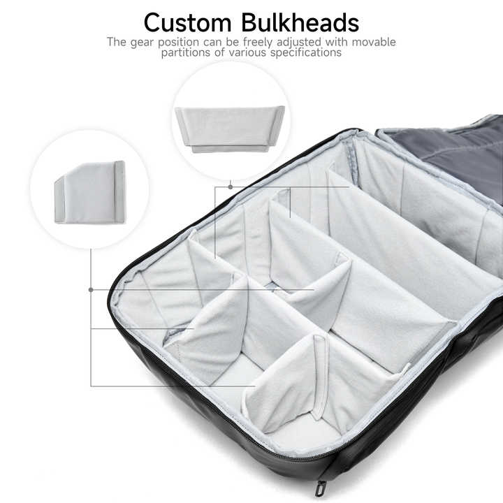 Custom Waterproof Travel Video Camera Backpack, Large 