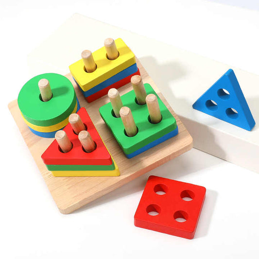 مجموعة ألعاب خشبية للجنسين من مونتيسوري  Montessori Wooden Toys for Kids Early Childhood