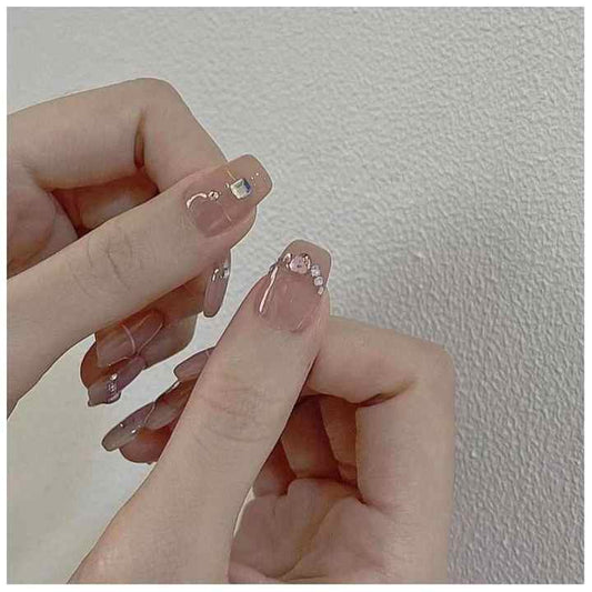 Fake Nails Square Fingernails Luxury 