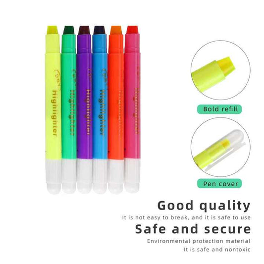 مجموعة أقلام تحديد متعددة الألوان مستلزمات مدرسيه