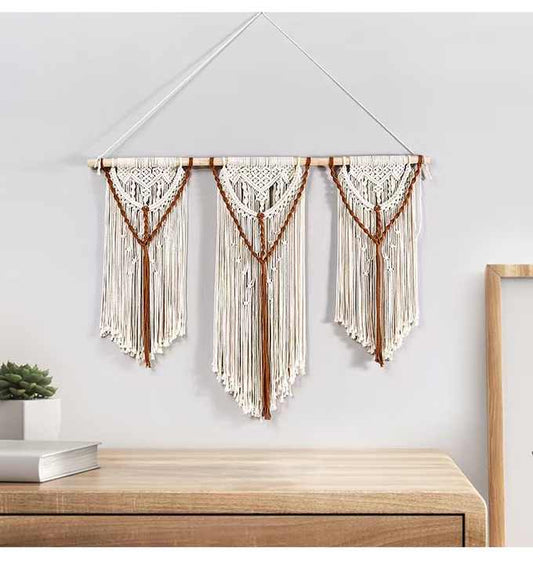 Modern Handmade Customs Macrame Bohemian Wall Hanging Tassel Tapestry 