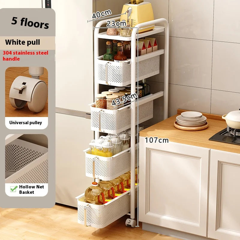 narrow kitchen cart 