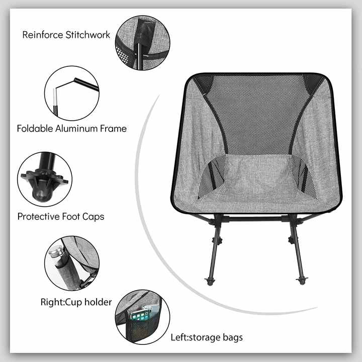 Woqi Outdoor Camping Chairs Lightweight Compact 
