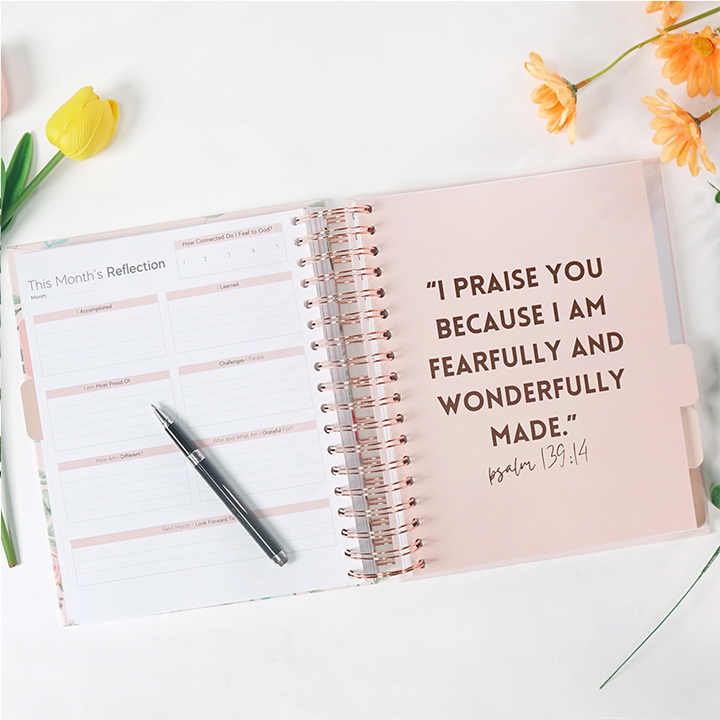 Ready to Ship High Quality Large Size Prayer Book Prayer Plan Book Hardcover English Diary Book Coil Notebook in Stock