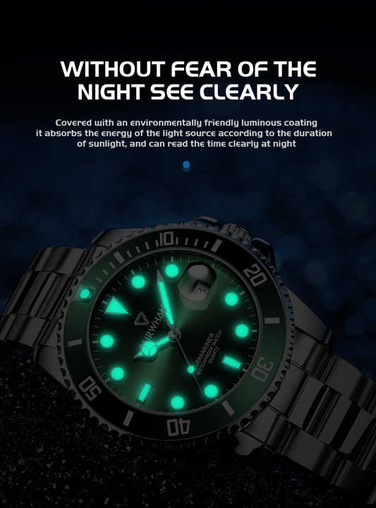 علامة Fairwhale ساعة معصم الأزياء تقويم  . Fairwhale Brand Fashion Wrist Watch Calendar Green and