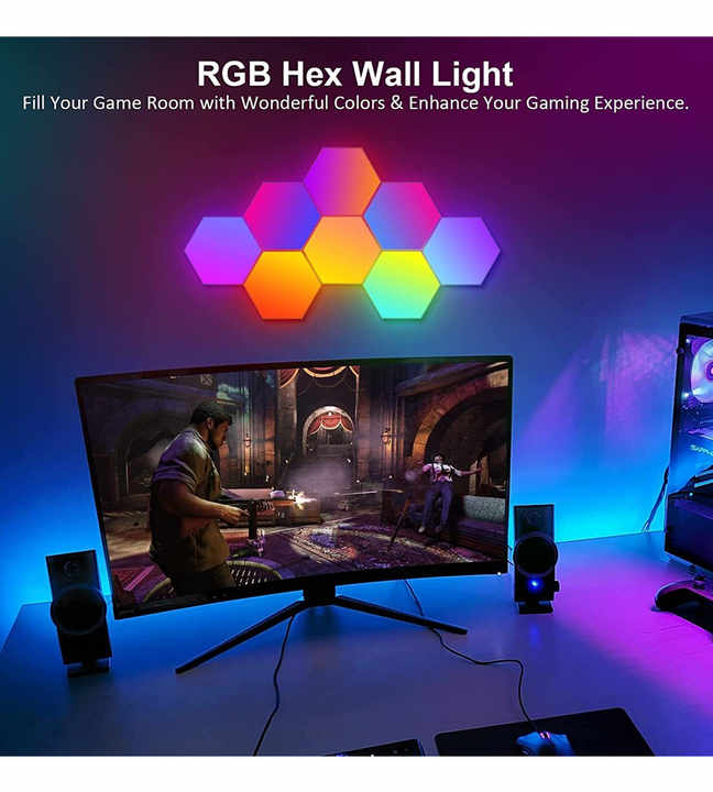Hexagonal wall lights