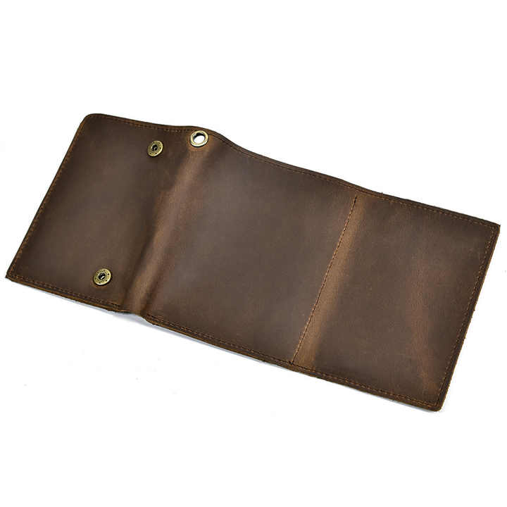 محفظة جلدية Crazy Horse، محفظة قصيرة من . Crazy Horse Leather Wallet, Men's Short Genuine Leather