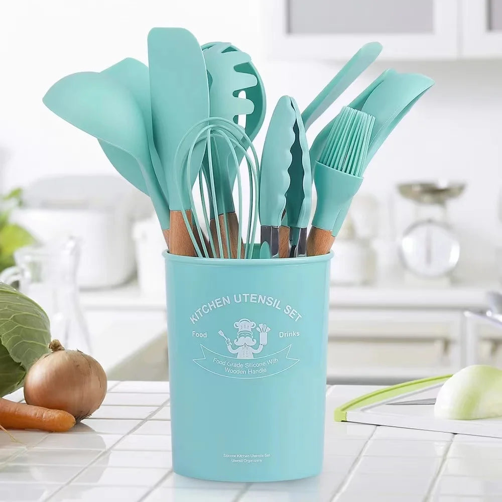 مجموعة أدوات مطبخ سيليكون مقاومة للحرارة-Silicone kitchen utensil set
