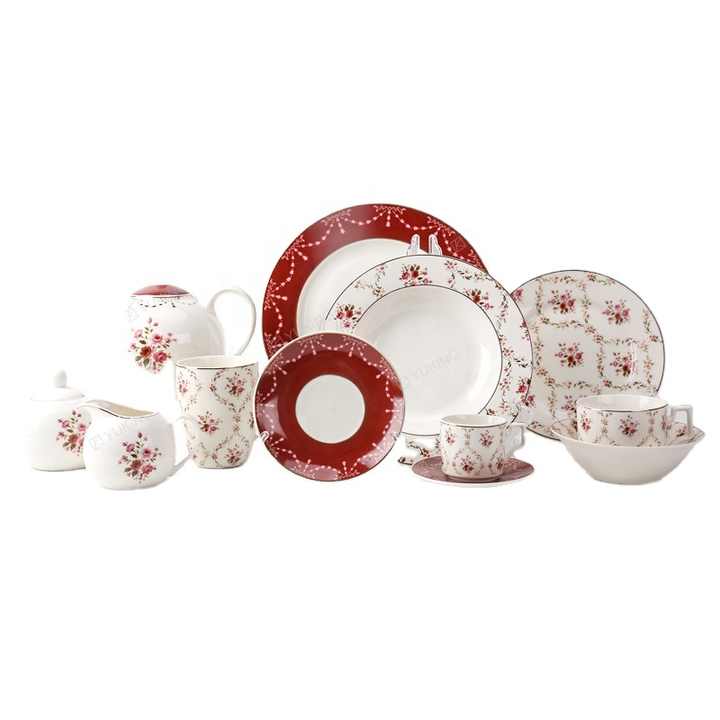 cups and saucers . الكؤوس والصحون