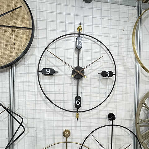 Large Metallic Wall Art Clock Customized 