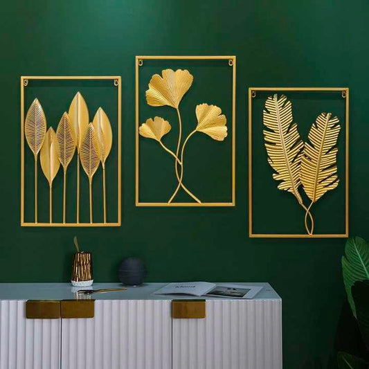 معدن الذهب الجدار الفن المستطيل - Metal Gold Wall Art Rectangle Living Room