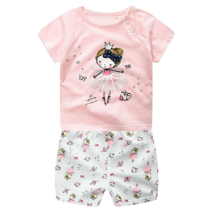 Cheap Customized Girls Clothes Cartoon-ملابس بناتي صيفية