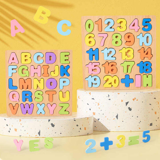 Baby games board for learning letters and numbers 