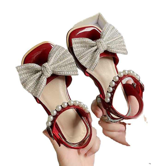 Girls Rhinestone Heel 