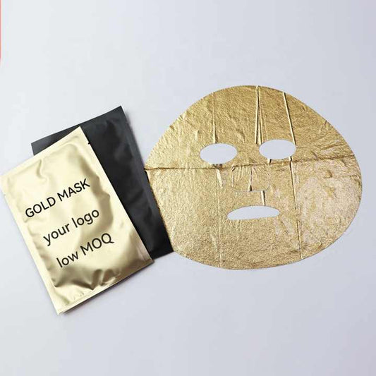 Custom Private Label Natural Moisturizing Vitamin C Gold Foil Face Mask 