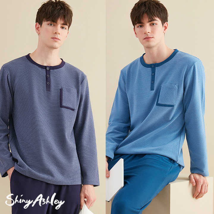 Men's Warm Autumn Winter Pajamas, Sleepwear. 