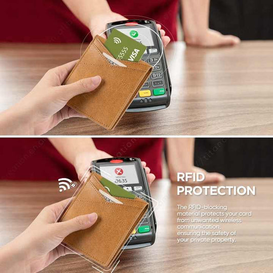 محفظة جلدية رفيعة