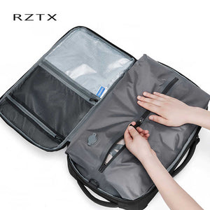 Black Men's Expandable Multifunctional Outdoor Backpack 