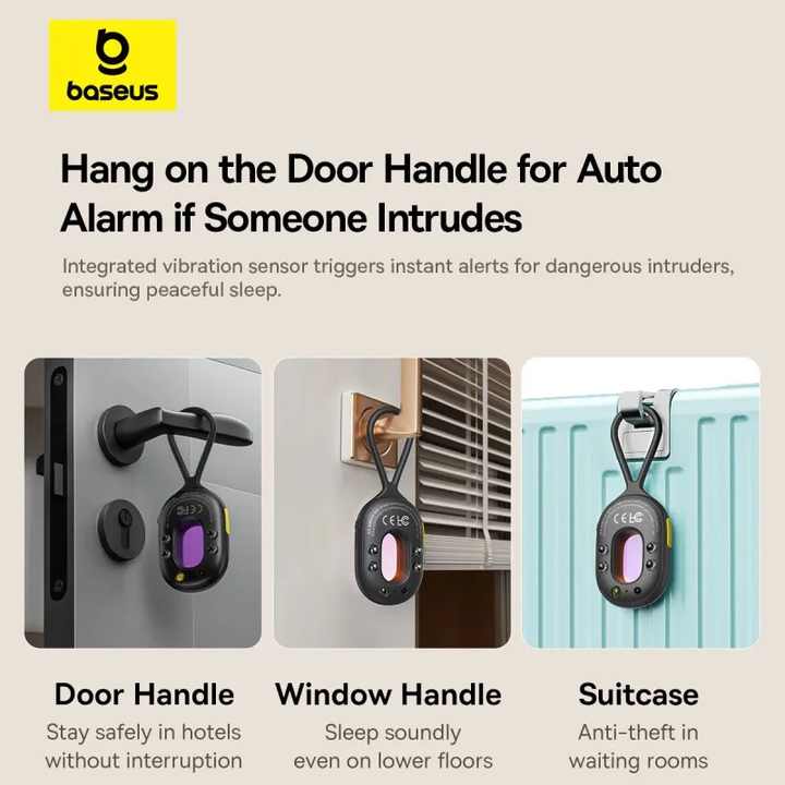 Hanging security alarm detector 