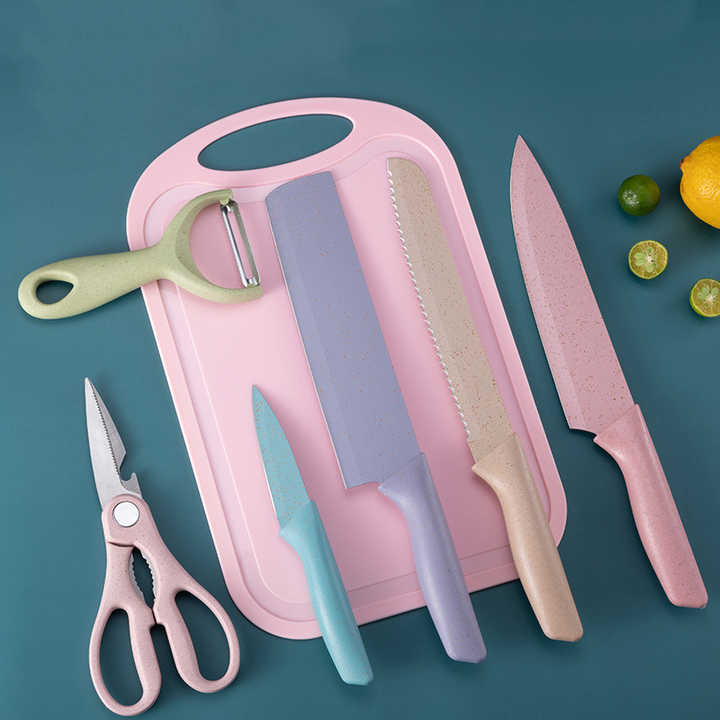 6-Piece Colorful Multifunctional Stainless Steel Kitchen Knife 