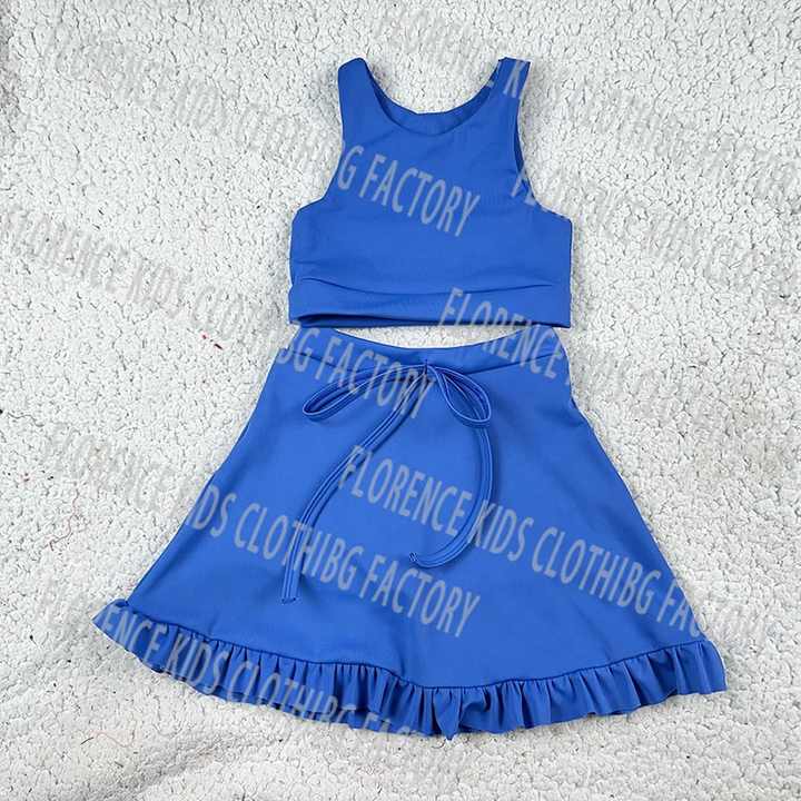 DH OEM Fashion Customized Colors Toddler Girls Yoga Gym.Running.Sport Clothing Set Yoga Set Wholesale مجموعة ملابس رياضية للجري واليوجا للبنات الصغار بألوان مخصصة من DH OEM للبيع بالجملة