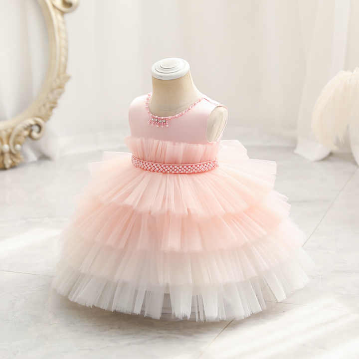 Wedding Flower Baby Girls Dresses- فستان الأميرة الأحمر عالي الجودة