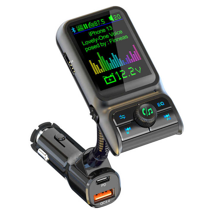 Factory Bluetooth Car Charger PD3.0 QC3.0 EQ Audio FM 