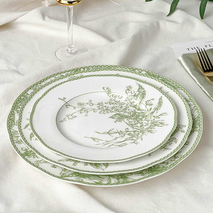 Pastoral Style Plate and Bowl Set 