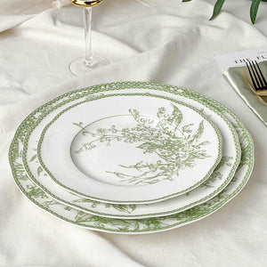 Pastoral Style Plate and Bowl Set 