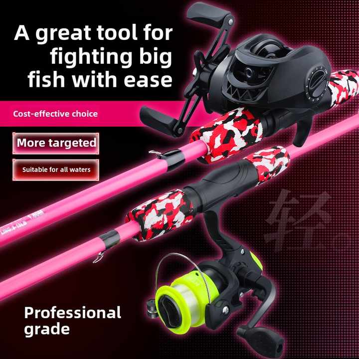 Portable Mini Carbon Fishing Rod Set with Gun Handle Straight Handle for Bass Sea Fishing, Made in Cangzhou
