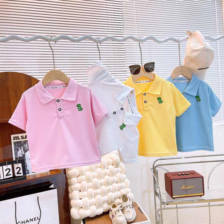 قميص بولو للأطفال بأكمام قصيرة 2025 صيف . New Summer Boys Short Sleeve Polo Shirt Infant