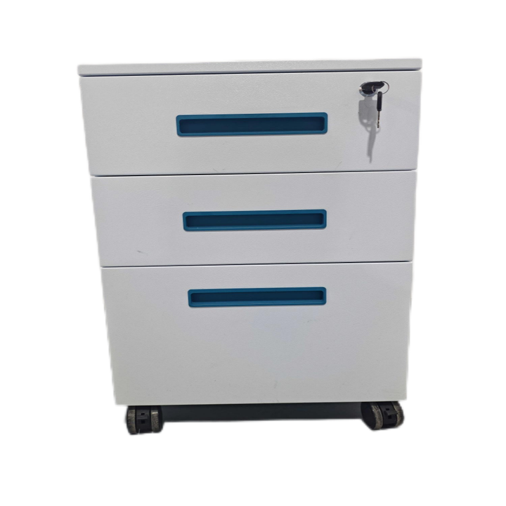 Lockable Steel Pedestal Cabinet with Drawers Mobile 