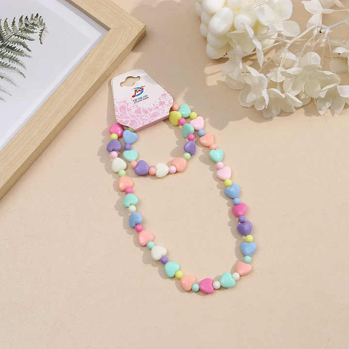 Cartoon Flowers Girls Toy Jewelry Set-مجموعة مجوهرات