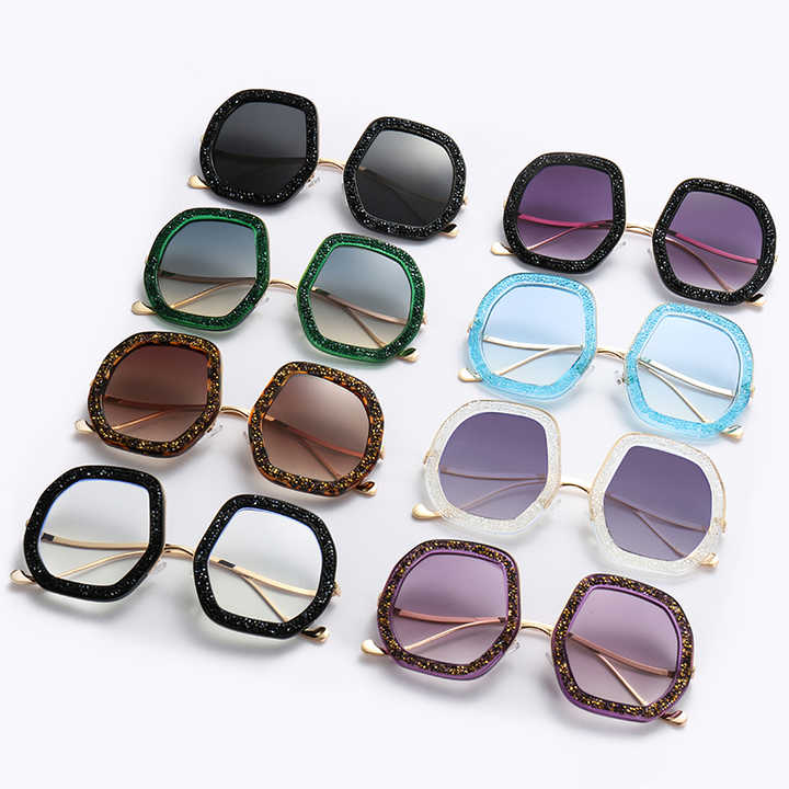 Oversized Polygon Sunglasses 