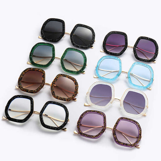 Oversized Polygon Sunglasses 
