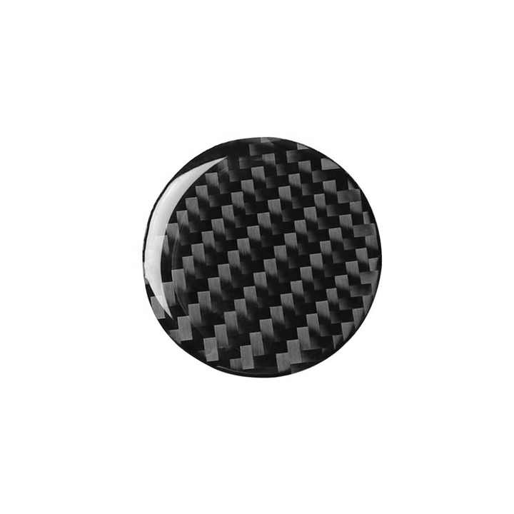 3K ألياف الكربون مركز التحكم زر التبديل ملصقا . 3K Carbon Fiber Center Control Button Switch Sticker
