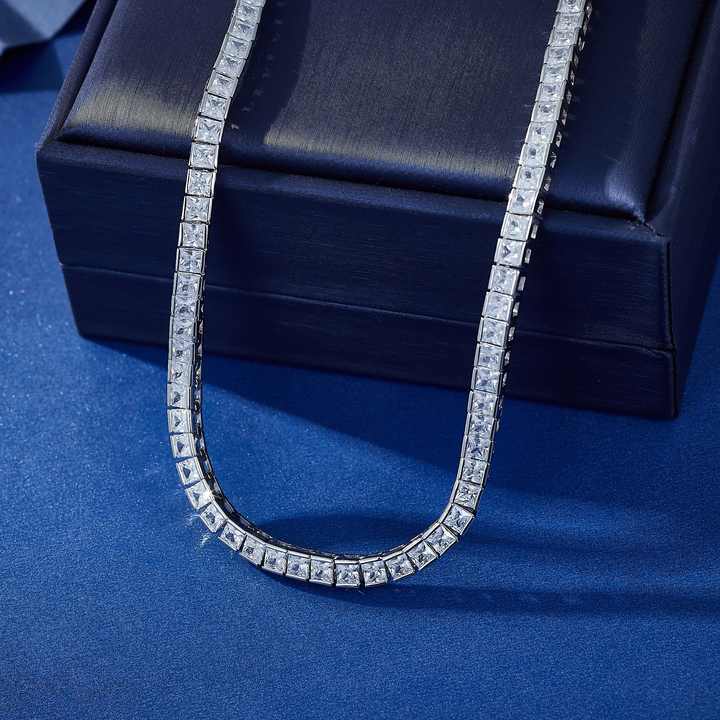 قلادة سلسلة تنس زركون فاخرة - Custom Fashion Luxury Zircon Tennis