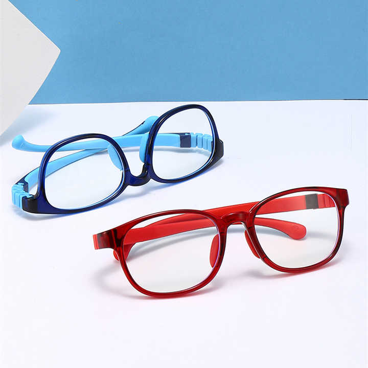 Flexible children's optical glasses that block blue light and provide protection. 