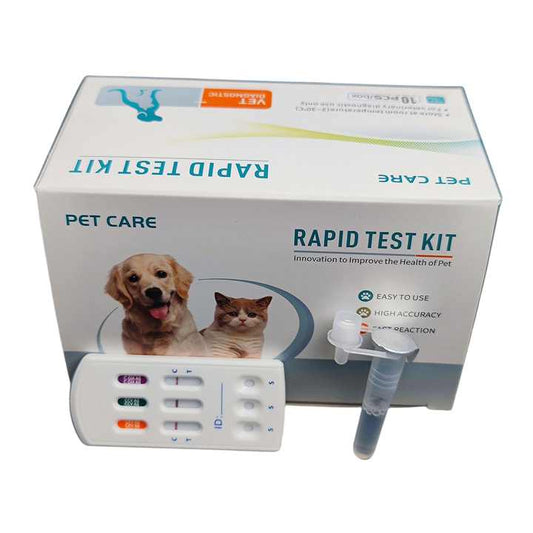 لوازم بيطرية مجموعة اختبار Parvo Corona Giardia بكتلة سي دي في CPV CCV وكتلة جيا جيارديا للكلاب Veterinary Supplies Parvo Corona Giardia Test Kit with CDV CPV CCV and Giardia Vaccine for Dogs