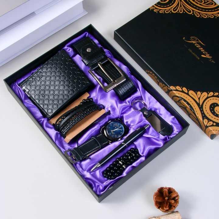 Watch Wallet Belt Bracelet Keychain Box Rosary for Men 