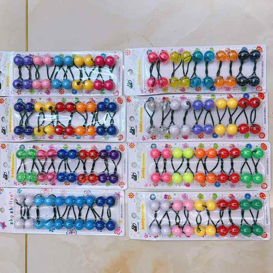 Kids Hair Accessories Rubber Band Beads Hairband 
