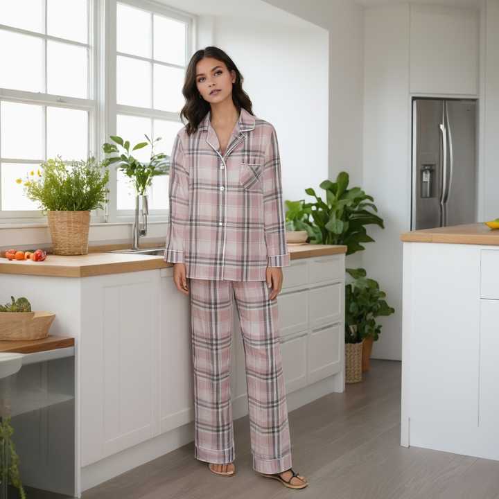 Women's long-sleeved pajamas 