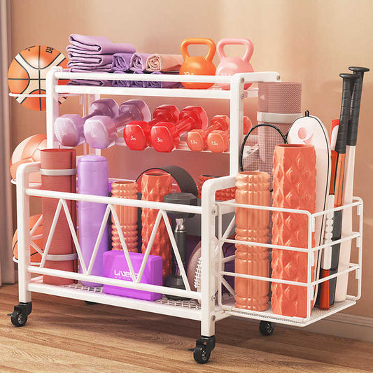 Removable Home Yoga Mat Basket Indoor Fitness Supplies Simple Metal Basketball Storage Rack 