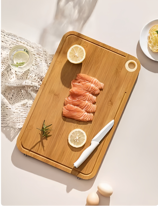 لوح تقطيع خشبي من الخيزران- bamboo wooden board