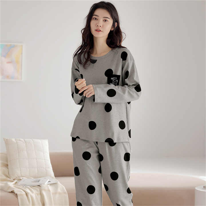 Women's Long Sleeve Satin Blouse Nightgown Suit Factory Direct Supply Cheap Price for Summer 