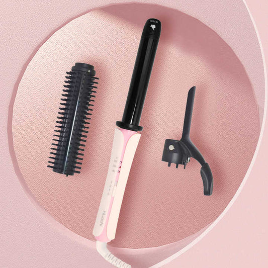 مكواة تجعيد الشعر ذات الأسطوانة الطويلة . Factory Private Mode Long Barrel Curling Iron, LED