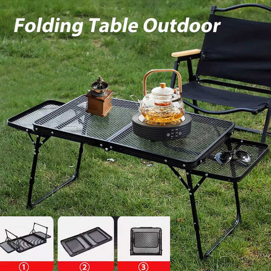 طاولة محمولة خارجية قابلة للطي للتخييم مع ارتفاع . Portable Outdoor Folding Camping Table with Adjustable