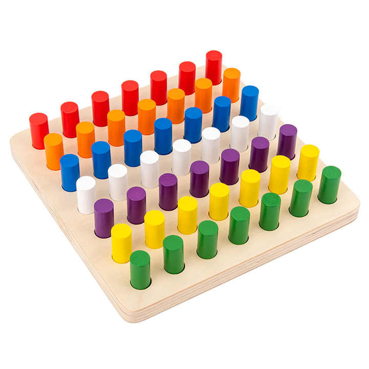 Montessori Sensory Toys for Children Cylinder Ladder Educational Wooden Toys for Kids 